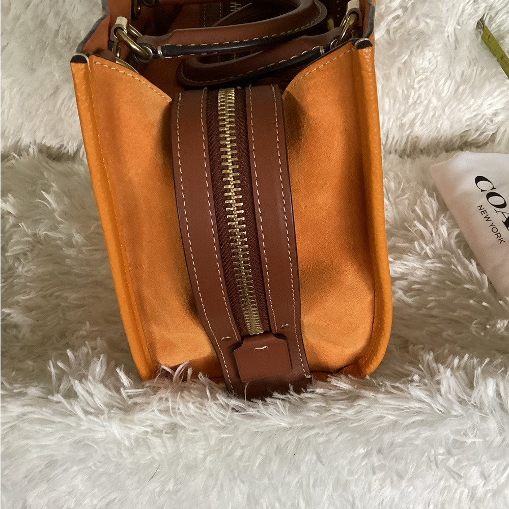 Coach Rogue 25" in Orange papaya color. - Picture 5 of 12